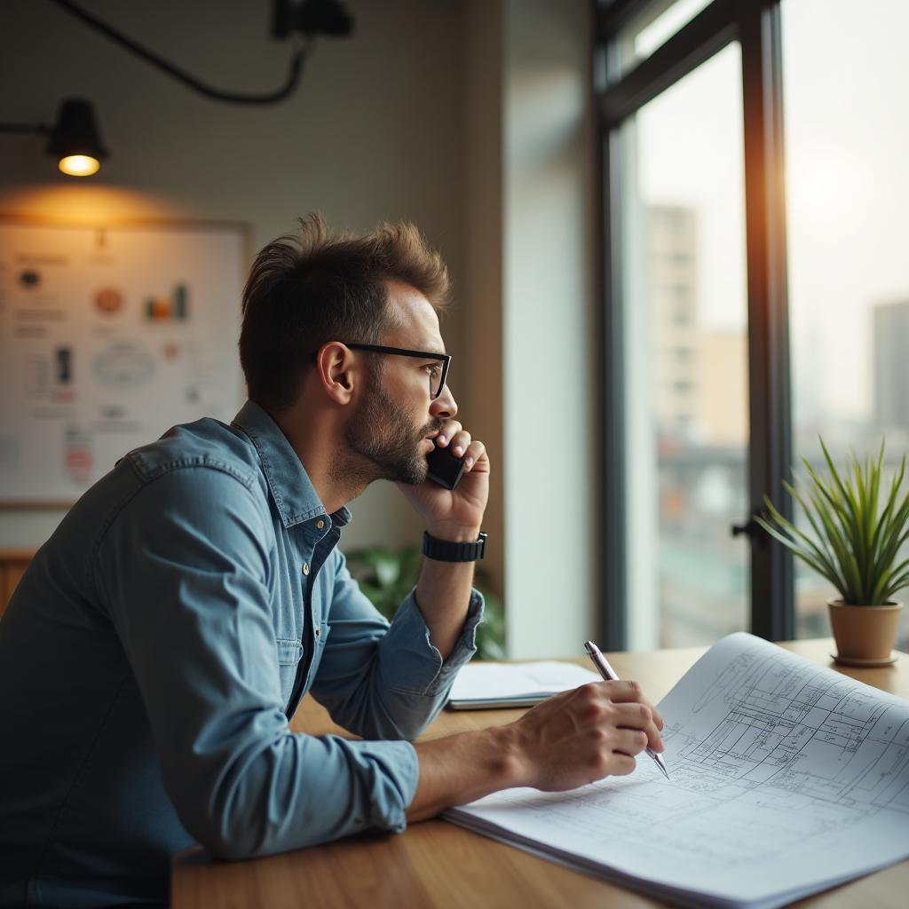 Initial design-build consultation phone call with Bluebird Spaces