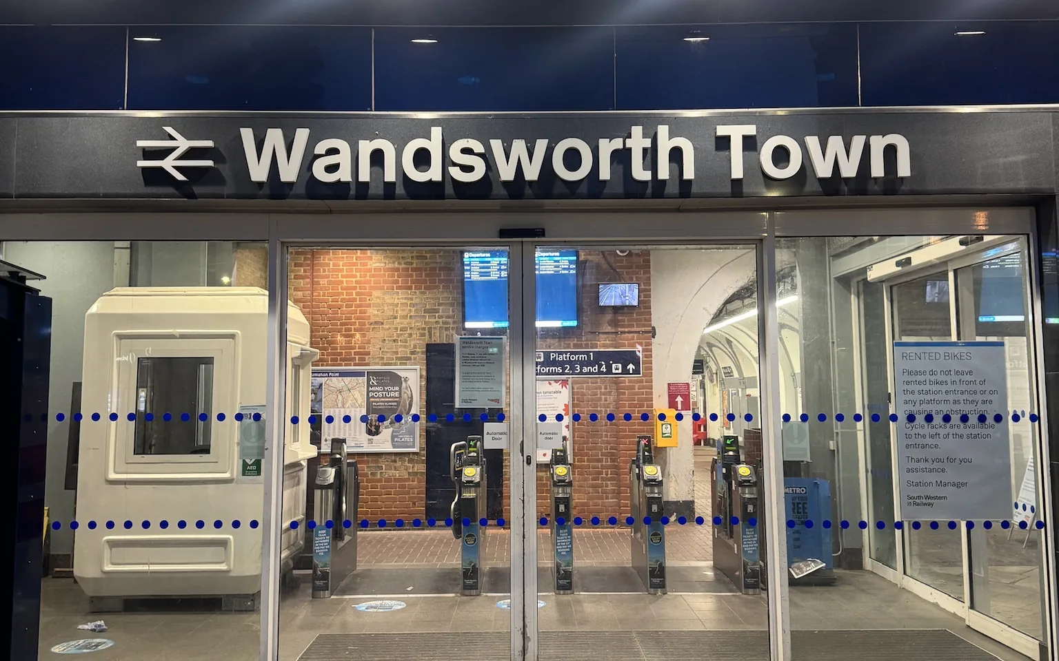 Wandsworth Town station entrance, SW18