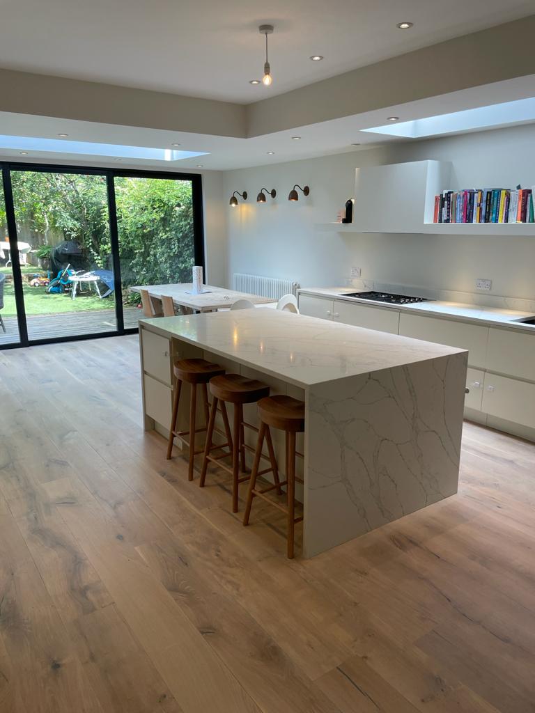 Completed side-return extension in Earlsfield, Wandsworth by Bluebird Spaces